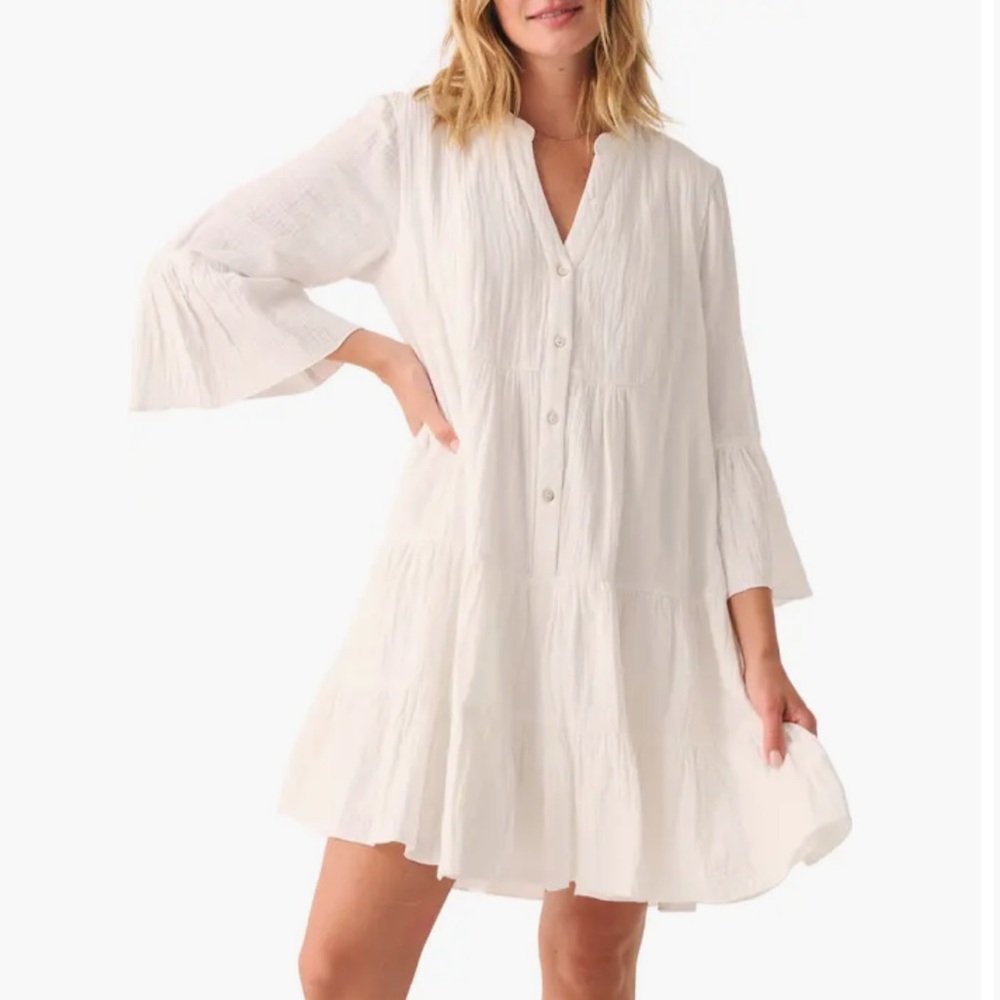 Faherty White Flowy Dress